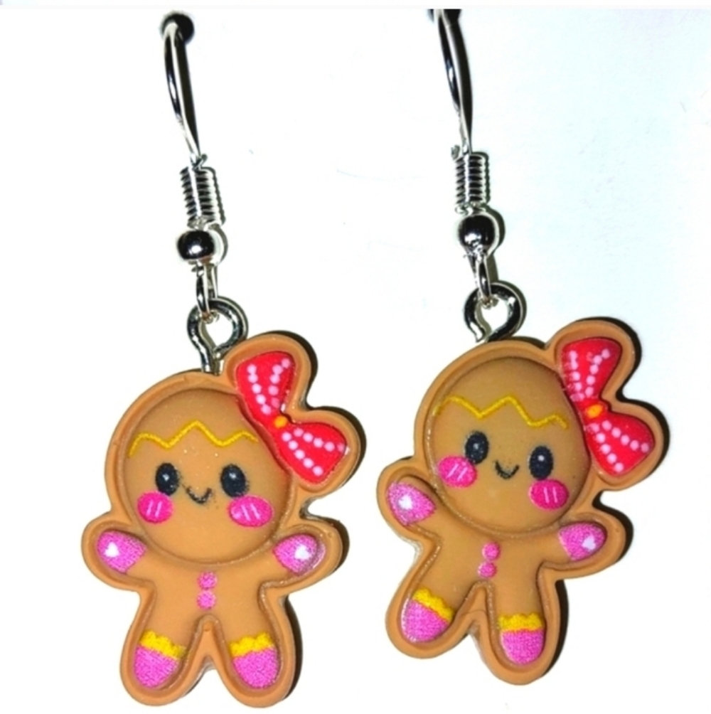 Holiday hand crafted dangle earrings